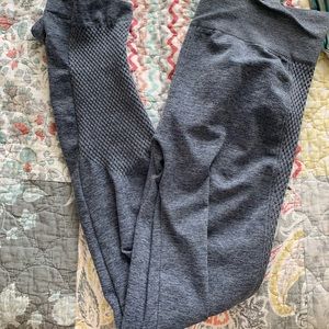 High waisted light blue leggings